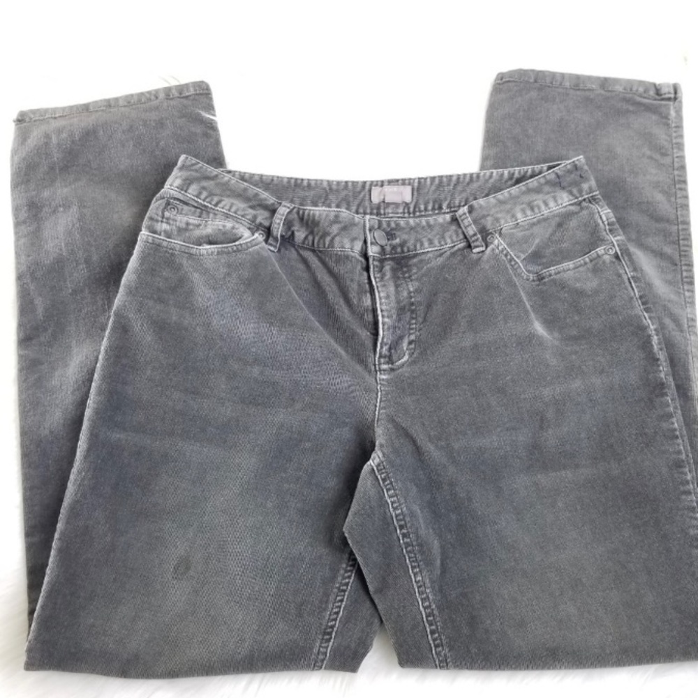 J. Jill Boyfriend Corduroys. Size 24 Gray